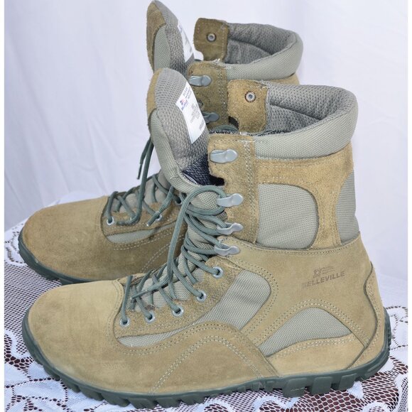 Belleville Airman Flight Certified Gore-Tex Lace Up Vibram Boots Green 12.5  R - Picture 3 of 10